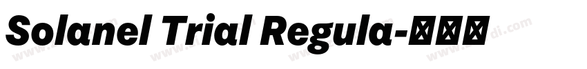 Solanel Trial Regula字体转换
